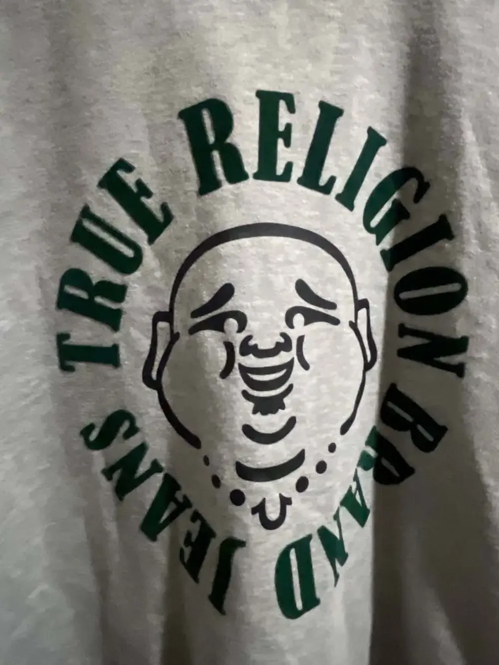 True Religion Buddha Logo Grey Crewneck Sweatshirt